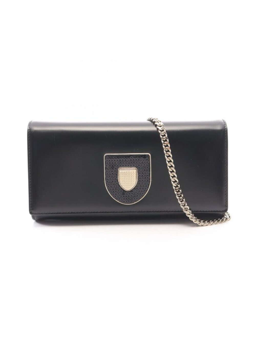 Dior Shoulder Bag Diorama Black Leather Chain Wallet